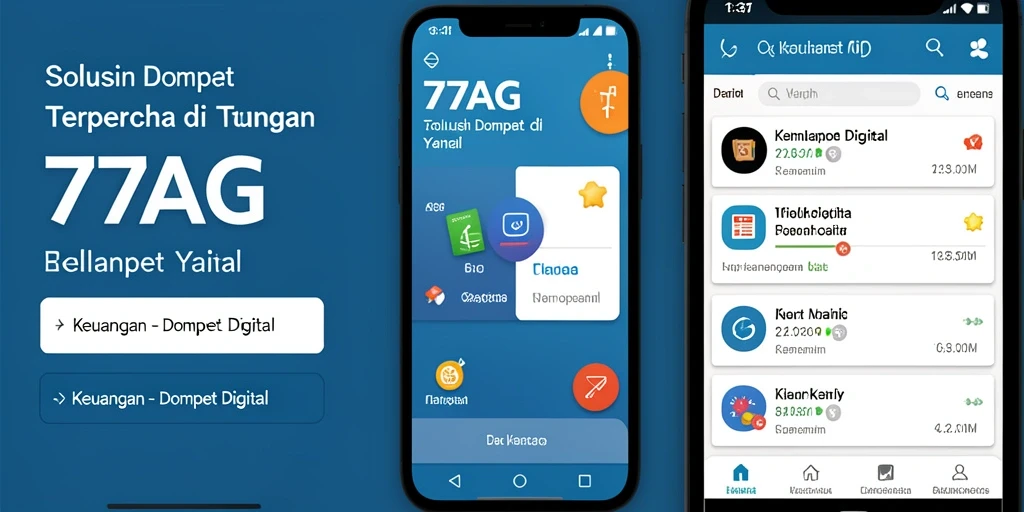 Tampilan antarmuka utama 77AG yang sederhana dan intuitif.
