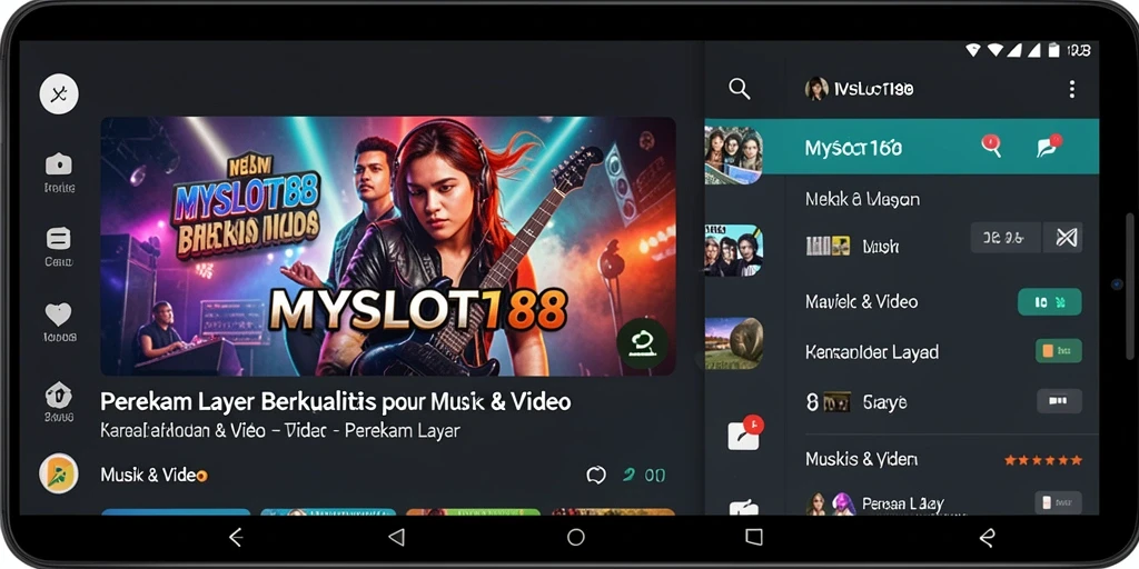 Tampilan antarmuka MYSLOT188 saat merekam layar dengan fitur lengkap.